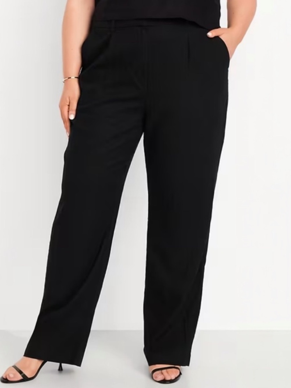 Extra High-Waisted Pleated Taylor Wide-Leg Linen-Blend Trouser Pant NWT